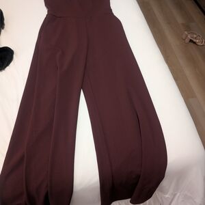 Express Deep Red Jumpsuit
